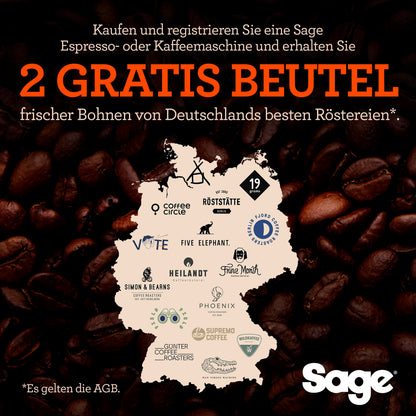 Sage The Barista Pro Siebträgermaschine - Schwarzer Edelstahl