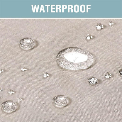 FASCINATDECO Outdoor Vorhang wasserdicht Leinenoptik 213x132 2er-Set