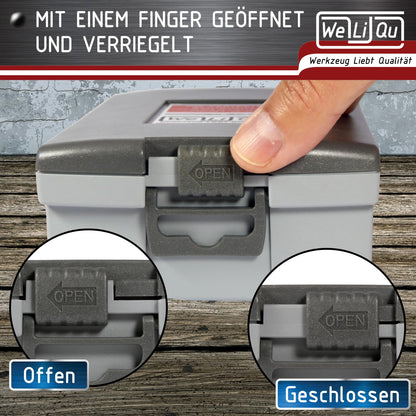 WeLiQu Metallbohrer-Set HSS-E Cobalt M35, 19-teilig, 1-10 mm