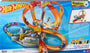 Hot Wheels Mega Crash Superbahn Autorennbahn mit Looping - CDL45: Orange Bahn mit Startrampe & Looping. Für rasante Rennen & Crashes mit Spielzeugautos.