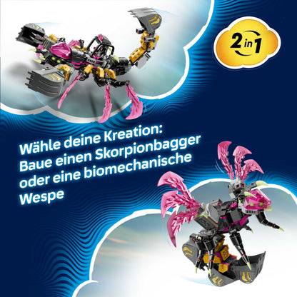 LEGO DREAMZzz Albtraum-Skorpionbagger 71513, 2in1 Bauset