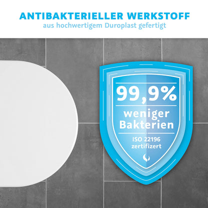 Bullseat WC Sitz eckig für Keramag Renova Nr. 1 Plan - Weiss Softclose