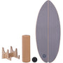valuents Balance Board Holz Gleichgewichtstrainer – Stone Grey. Rundes, graues Holzbrett für Balance, Fitness und Therapie.