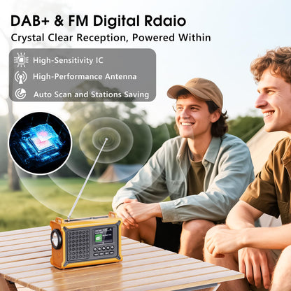 Mesqool 1030DAB DAB+/UKW Notfallradio mit Solar, Kurbel & Bluetooth