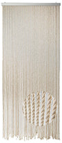 Kobolo Seilvorhang MARITIM beige, Fadenvorhang 90x185-195 cm, Türvorhang mit 54 Strängen als Insektenschutz