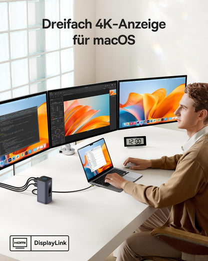 Baseus Spacemate Displaylink USB-C Docking Station 11-in-1 3x 4K