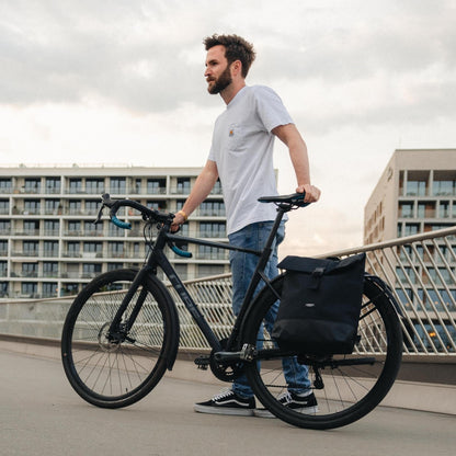 LARKSON Tammo Bike Fahrradtasche & Rucksack 2 in 1 Anthrazit