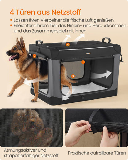 Feandrea Hundebox faltbar, Transportbox für grosse Hunde, 106,7 cm