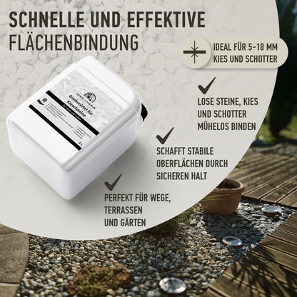 JOWO-CHEMIE Kiesbinder 5L – Kiesverfestiger für Kies und Schotter