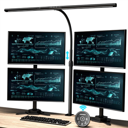 EYOCEAN LED Schreibtischlampe 80CM - Gestensteuerung, Augenschutz. 80cm LED-Leiste für blendfreies Licht am Arbeitsplatz mit Gestensteuerung.