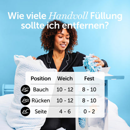 Cloudpillo Memory Foam Kissen 2er-Set, höhenverstellbar, 40x80 cm