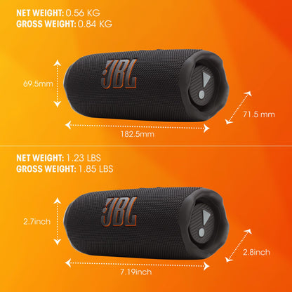 JBL Flip 7 Bluetooth-Lautsprecher, tragbar, IP68, Schwarz