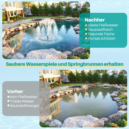 Biling Teichfilter Komplettset mit Pumpe 2500 l/h für Gartenteich