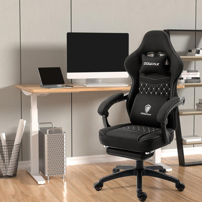 Dowinx Gaming Stuhl Stoff Bürostuhl Massage - Schwarz