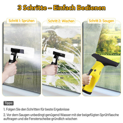 Eave Fenstersauger kabellos, Fensterreinigungsset, 28/17 cm Klingen