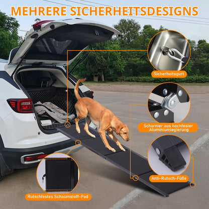FASNATI Hunderampe klappbar für Auto & SUV – Alu leicht