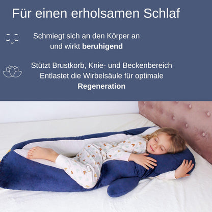 DRACA Seitenschläferkissen Kinder Pinguin - Anti-Stress Baumwolle