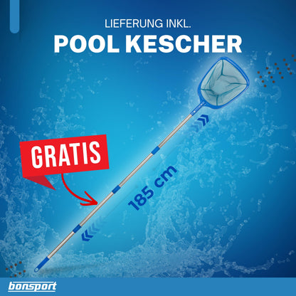 bonsport Pool Unterlegmatte 60 Stück, Bodenschutzmatte mit Kescher