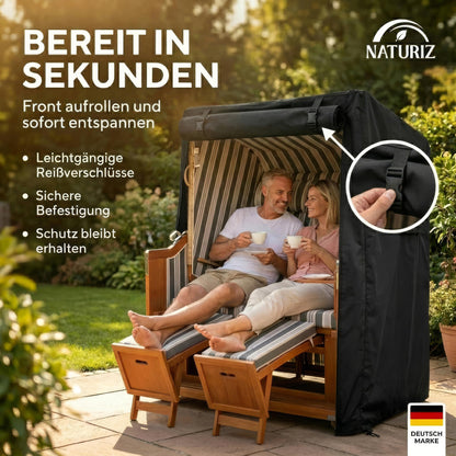 Naturiz Strandkorb Schutzhülle 600D Oxford wasserdicht 120x90x160 cm