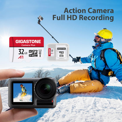 GIGASTONE MicroSDHC Speicherkarte 32GB UHS-I, 5er-Pack + SD-Adapter