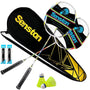 Senston Graphit Badmintonschläger Set – 2 Schläger mit Schlägertasche, leichter Kohlefaser-Schaft