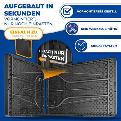 KESSER® Klapptisch Buffettisch Kunststoff 183x76cm Anthrazit