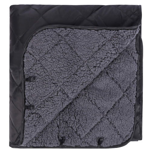 REDCAMP Campingdecke mit Sherpa-Futter, winddicht, 200 x 200 cm, schwarz