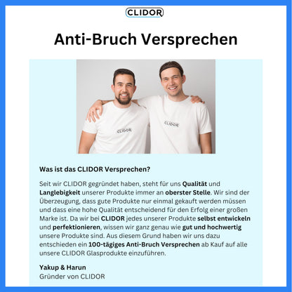 CLIDOR Vorratsgläser Eckig - 12er Set, Luftdicht, 880ml/380ml