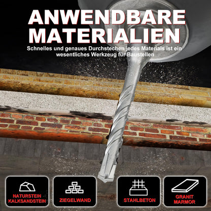 METOTY SDS Plus Bohrer 40 x 600 mm Hammerbohrer für Beton und Stein