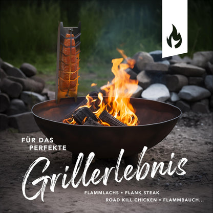 NewHabitat Flammlachsbrett Edelstahl 59,5 cm für Feuerschale & Grill