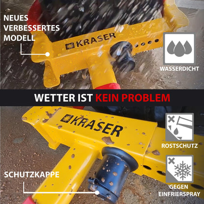 KRASER WA820 Radkralle, Parkkralle mit Anti-Bohrschloss, universal