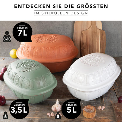 Römertopf MAXI Klassiker Gänsebräter Naturton - 7 Liter
