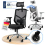 ELITESEATS ergonomischer Bürostuhl Drehstuhl – 150 kg belastbar. Schwarzer Drehstuhl für komfortables, ergonomisches Arbeiten.