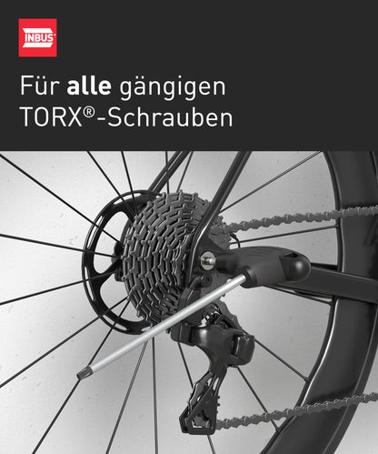 INBUS 74124 TORX T-Griff Schraubendreher Set 8-teilig TX9–TX40