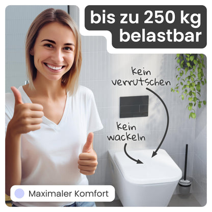 instmaier Helma Toilettendeckel mit Absenkautomatik, eckig, weiss