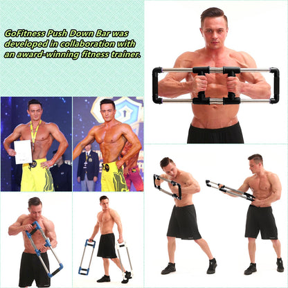 GoFitness Push Down Bar – Brusttrainer Krafttraining für Zuhause