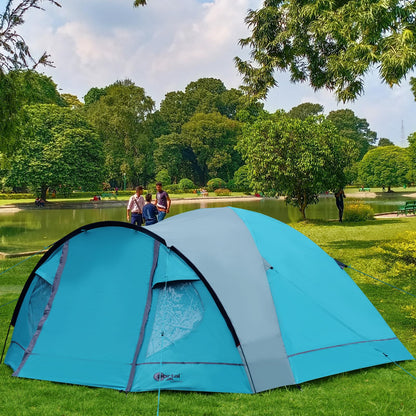 PORTAL Blackout Kuppelzelt für 3–4 Personen mit Vorzelt, wasserdicht