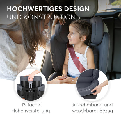 KikkaBoo i-AID Kindersitz 15-36 kg, Gruppe 2/3, i-Size, Grau