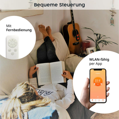 Könighaus 600W Smart Dual-Infrarotheizung V2 – Weiss