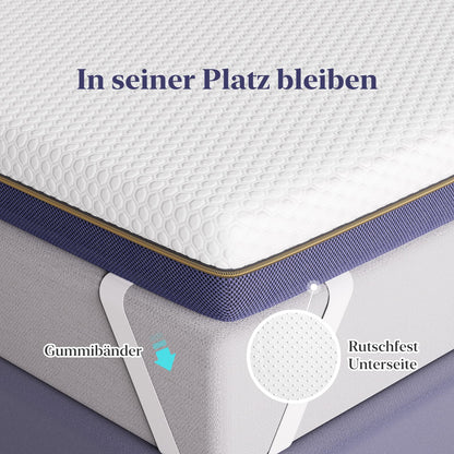 BedStory Gel Memory Foam Matratzentopper 10cm 160x200cm H3/H4