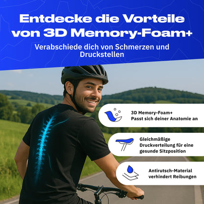 Alpensattel Ergonomischer Fahrradsattel Race+ mit 3D Memory Foam