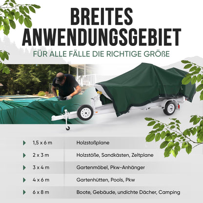 ORGAFLIX Premium Gewebeplane – 4x6m Wasserdicht & UV-beständig