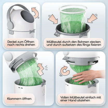 Levias Windeleimer geruchsdicht, 10 L, ohne Nachfüllkassetten