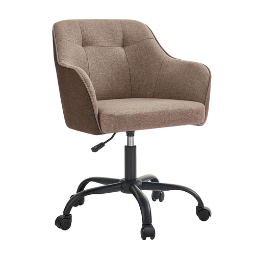 SONGMICS Homeoffice Schreibtischstuhl OBG019K01 - Braun. Ergonomischer Stuhl mit Armlehnen, Rollen für komfortables Arbeiten.
