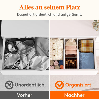 Lifewit Schubladentrenner 8er-Set, verstellbar, weiss