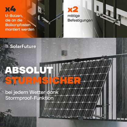 SolarFuture Balkonkraftwerk Halterung – Flexible Balkonmontage