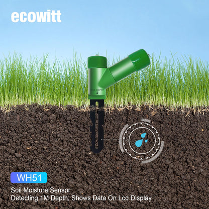 ECOWITT WH51 Smart Bodenfeuchtesensor | Feuchtigkeitsmesser - 4er-Pack