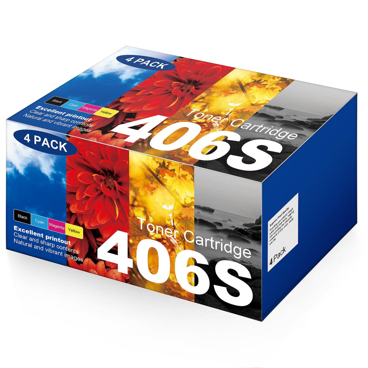 HALLOLUX CLT-P406C Toner 4er-Pack kompatibel für Samsung CLX-3305, 4 Kartuschen Schwarz, Cyan, Magenta, Gelb