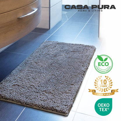 casa pura Badematte Sky Soft, Badvorleger 80x150 cm, grau, rutschfest