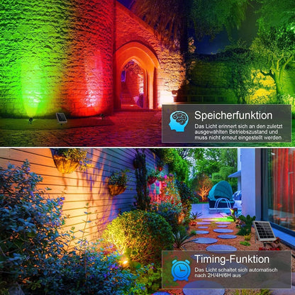 MEIKEE Solarstrahler für Aussen, RGB mit Fernbedienung, 6 Stück